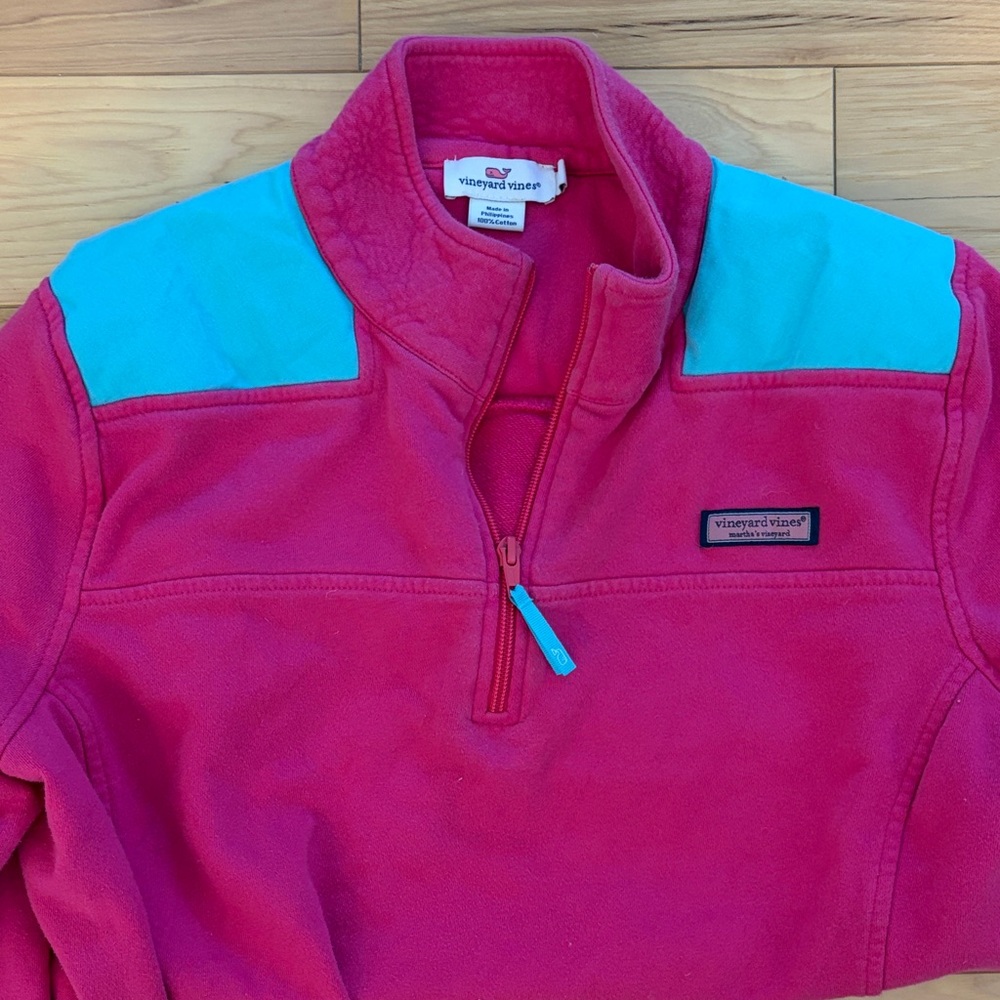 Vineyard Vines Kids' Fuchsia and Aqua Sweatshirt